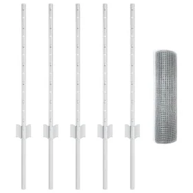Juego de Vallas de Jardín Pack de 2 Plata