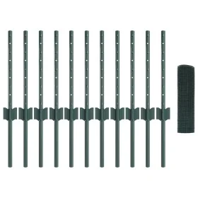 Cerca de Alambre Soldado con 11 Poste U Verde 0.4x25 m Acero by , fence posts - Ref: Foro24-3336463, Price: 56,46 €, Discount...