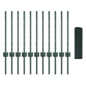 Set de Cerca de Malla para Pollos Juego de 2 Verde