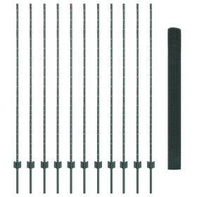 Cerca de Alambre Soldado con 11 Postes en U Verde 1.5x25 m de Acero by , fence posts - Ref: Foro24-3336492, Price: 145,32 €, ...