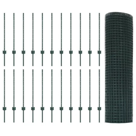 Cerca de Alambre Soldado con 22 Postes Verde 0,8x50 m Acero | Foro24.es | Tu tienda online para hogar, jardín y más Foro24.es