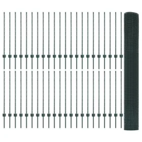 Valla Soldada con 44 postes U Verde 1x100 m de