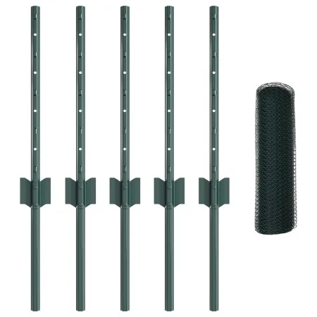 Publicación de Poste de Cerca 5 pcs U-Channel Verde 40 cm Acero, Cerca Hexagonal Verde 0.4x10 m Acero | Foro24.es | Tu tienda online para hogar, jardín y más Foro24.es