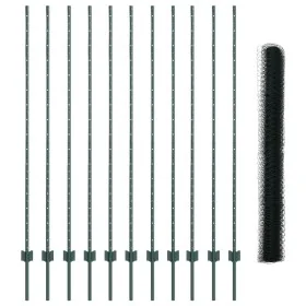 Postes para Cerca 11 pcs U-Channel Verde 160 cm