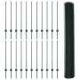 Postes de Valla 11 pcs U-Channel Verde 100 cm Acero, Valla Hexagonal Verde 1x50 m Acero | Foro24.es | Tu tienda online para hogar, jardín y más Foro24.es