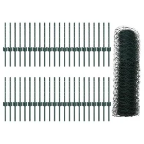 Postes de Cerca 11 pcs U-Channel Verde 40 cm Acero, Cerca Hexagonal Verde 0.4x100 m Acero von , Zaunpfosten - Ref: Foro24-333...