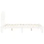 Estructura de cama con cabecero madera maciza blanco 120x200 cm de vidaXL, Camas y somieres - Ref: Foro24-3193722, Precio: 13...