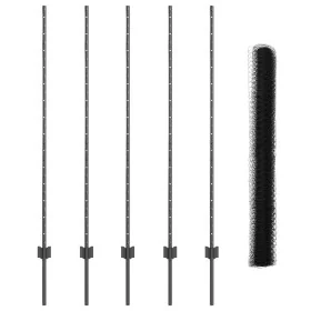 Postes de Cerca 10 pcs Canal U Gris 140 cm Acero