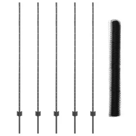 Postes para Cercas 10 pcs U-Channel Gris 150 cm