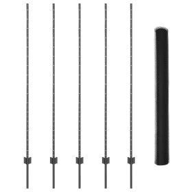 Postes para Cerca 10 pcs U-Channel Gris 160 cm