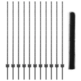 Tacos de Valla 22 piezas U-Channel Gris 140 cm