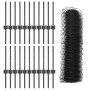 Postes para Valla 11 pcs U-Channel Gris 40 cm Acero, Valla Hexagonal Gris 0,4x50 m Acero | Foro24.es | Tu tienda online para hogar, jardín y más Foro24.es