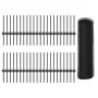 Postes de Cerca 11 pcs U-Channel Gris 40 cm Acero, Cerca Hexagonal Gris 0.4x100 m Acero | Foro24.es | Tu tienda online para hogar, jardín y más Foro24.es