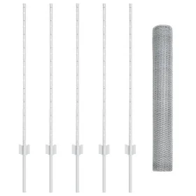 Postes de Cerca 10 pcs U-Channel 100 cm Acero