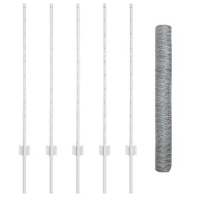 Postes de Cerca 10 pcs U-Channel 100 cm Acero