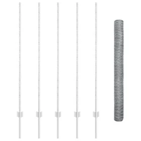 Postes de cerca 10 pcs U-Channel 140 cm Acero