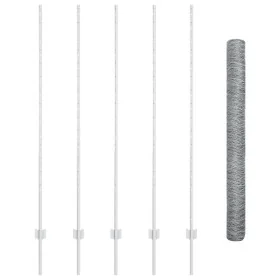 Postes de Cerca 10 pcs U-Channel 150 cm Acero