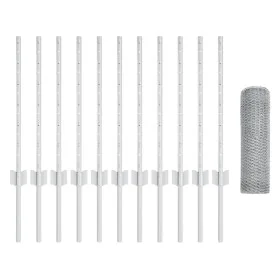 Conjunto de Valla de Jardín Set de 2 Acero
