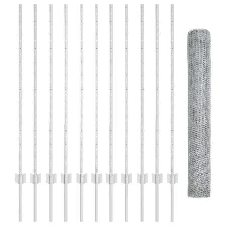 Conjunto de Cerca de Jardín Kit de 2 Acero Galvanizado 25 x 1.2 m | Foro24.es | Tu tienda online para hogar, jardín y más Foro24.es