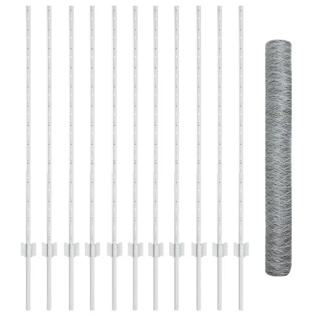 Set de Valla de Jardín 2 Piezas Acero galvanizado 25 x 1.2 m | Foro24.es | Tu tienda online para hogar, jardín y más Foro24.es