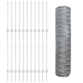 Posts de cerca 11 pcs U-Channel 80 cm Acero