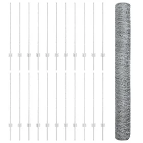 Postes de Cerca 22 pcs U-Channel 120 cm Acero