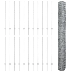 Poste de Cerca 22 pcs U-Channel 120 cm Acero