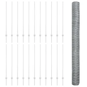 Postes de Cerca 22 pcs U-Channel 140 cm de Acero