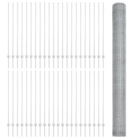 Posts de Cerca 22 pcs U-Channel 140 cm Acero