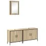 Conjunto de Muebles de Baño de 3 Piezas de Madera Ingenierizada de Roble | Foro24.es | Tu tienda online para hogar, jardín y más Foro24.es
