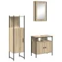 Conjunto de Muebles de Baño de 3 Piezas Roble Sonoma Madera Elaborada | Foro24.es | Tu tienda online para hogar, jardín y más Foro24.es