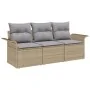 Conjunto de Sofá de Jardín Con Cojines Beige Ratán Poly | Foro24.es | Tu tienda online para hogar, jardín y más Foro24.es