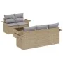 Conjunto de Sofás de Jardín de 6 Piezas con Cojines Beige Polirratán | Foro24.es | Tu tienda online para hogar, jardín y más Foro24.es