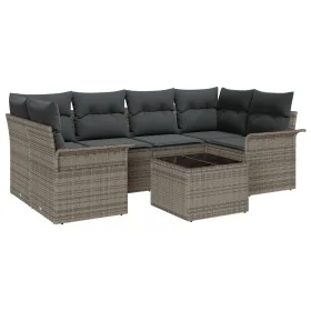 Juego de sofá de jardín de 7 piezas con cojines gris poli ratán by , Outdoor sofas - Ref: Foro24-3345259, Price: 457,60 €, Di...
