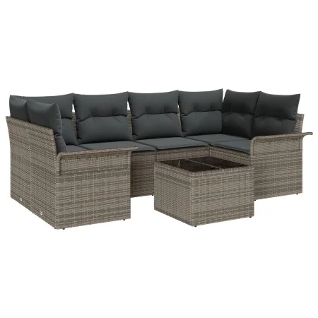 Juego de sofá de jardín de 7 piezas con cojines gris poli ratán by , Outdoor sofas - Ref: Foro24-3345259, Price: 457,60 €, Di...