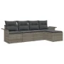 Juego de Sofá de Jardín de 5 Piezas con Cojines Gris de Poliratán von , Outdoor-Sofas - Ref: Foro24-3345319, Preis: 307,51 €,...