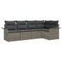 Juego de Sofá de Jardín de 5 Piezas con Cojines Gris Ratán Sintético by , Outdoor sofas - Ref: Foro24-3345359, Price: 339,41 ...