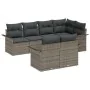 Set de Sofás de Jardín de 7 Piezas con Cojines Gris de Ratán Sintético by , Outdoor sofas - Ref: Foro24-3345399, Price: 510,6...