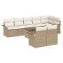Conjunto de Sofás de Jardín de 9 Piezas con Cojines Marrón de Ratán Polipropileno by , Outdoor sofas - Ref: Foro24-3345421, P...