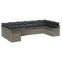 Conjunto de Sofá de Jardín de 10 Piezas con Cojines Gris Ratán Poliéster von , Outdoor-Sofas - Ref: Foro24-3345539, Preis: 62...