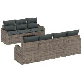 Set de Sofá de Jardín de 8 Piezas con Cojines