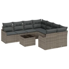 Conjunto de Sofás de Jardín de 9 Piezas con