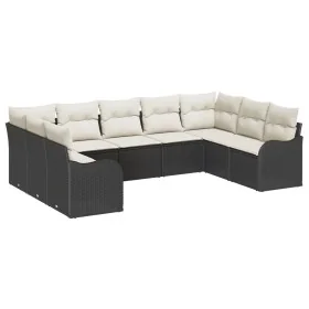 Conjunto de sofá de jardín de 9 piezas con