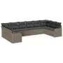 VidaXL Conjunto de Sofá Jardín 10 Piezas con Cojines Gris Poliratán, VidaXL Sofá Jardín 2 Plazas con Cojines Gris Poliratán | Foro24.es | Tu tienda online para hogar, jardín y más Foro24.es