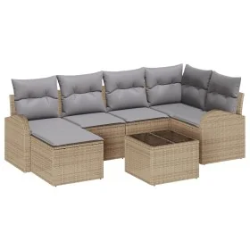 Set de Sofás de Jardín de 7 Piezas con Cojines de
