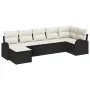 Juego de Sofá de Jardín de 7 Piezas con Cojines en Poliratán Negro by , Outdoor sofas - Ref: Foro24-3346127, Price: 434,40 €,...