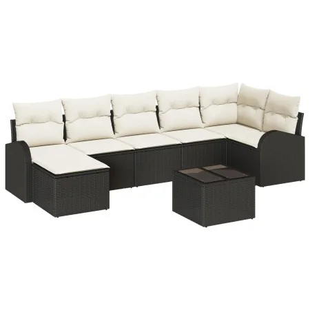 Juego de Sofá de Jardín de 7 Piezas con Cojines Marrón Ratán Poli by , Outdoor sofas - Ref: Foro24-3346137, Price: 491,51 €, ...