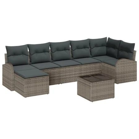 Conjunto de sofá de jardín de 7 piezas con cojines de ratán poliratán negro by , Outdoor sofas - Ref: Foro24-3346139, Price: ...