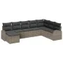 Juego de sofá de jardín de 8 piezas con cojines de ratán poliéster gris von , Outdoor-Sofas - Ref: Foro24-3346159, Preis: 491...