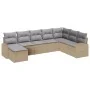 Set de sofá de jardín de 8 piezas con cojines en beige de ratán sintético | Foro24.es | Tu tienda online para hogar, jardín y más Foro24.es